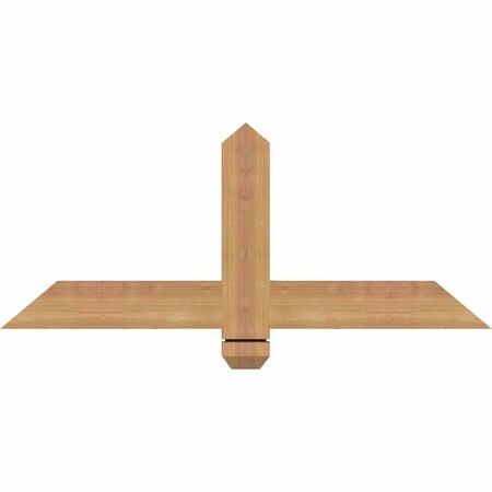 Ekena Millwork Eugene Smooth Timber Gable Bracket, Western Red Cedar, 36"W x 15"H x 1 1/2"D x 3 1/2"F, 10/12 Pitch GBW036X15X0204EUG00SWR